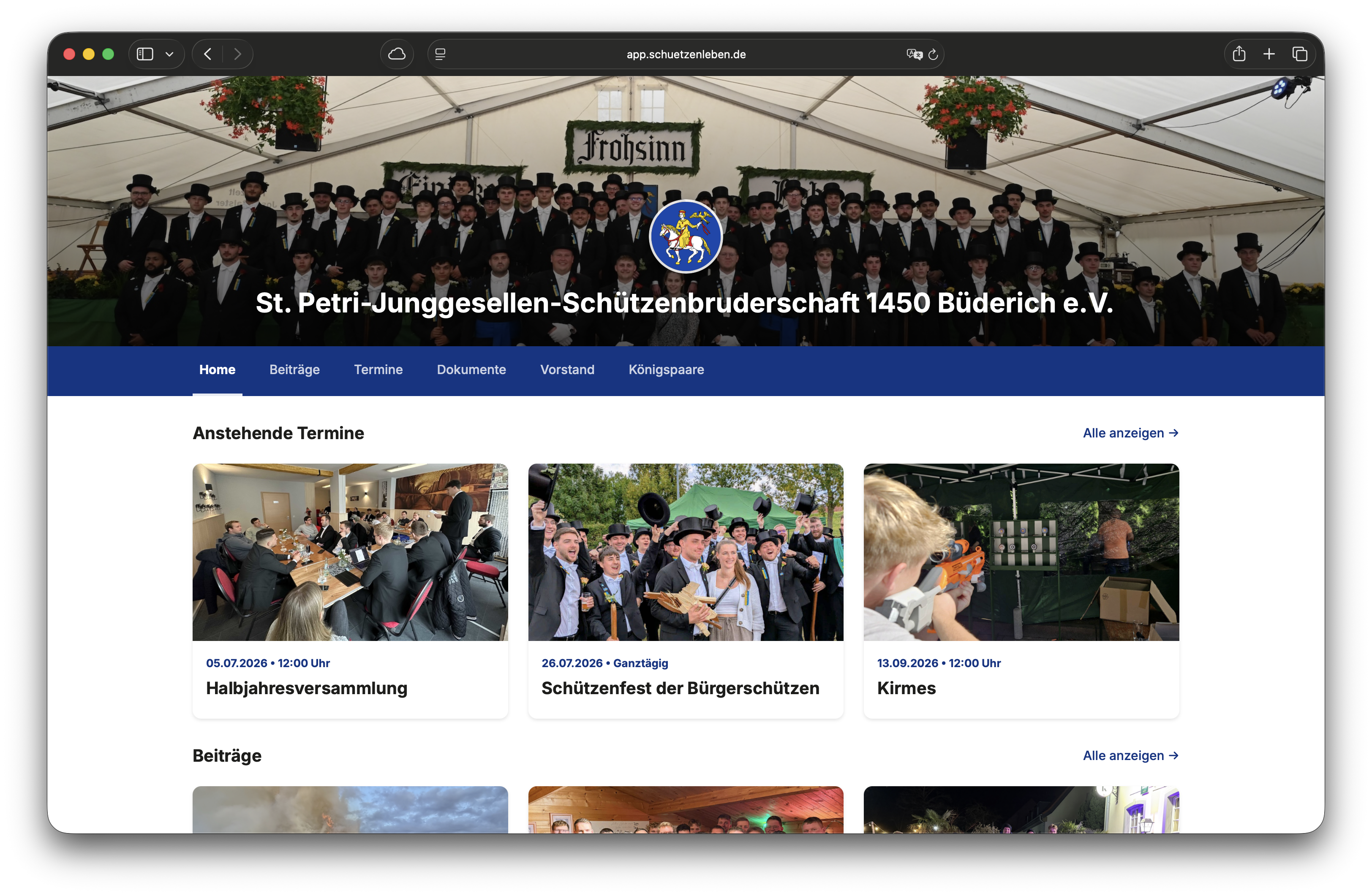 Kostenlose Vereinswebsite - Automatische Synchronisation mit der App